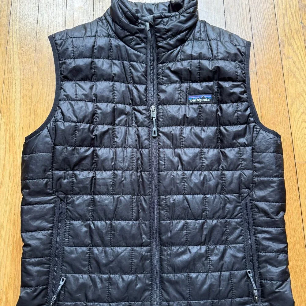 Patagonia Size S Black Nano Lightweight Insulated Quilted Full-Zip Puffer Vest - Picture 4 of 12